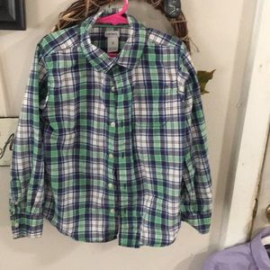 Boys 6 plaid button up shirt